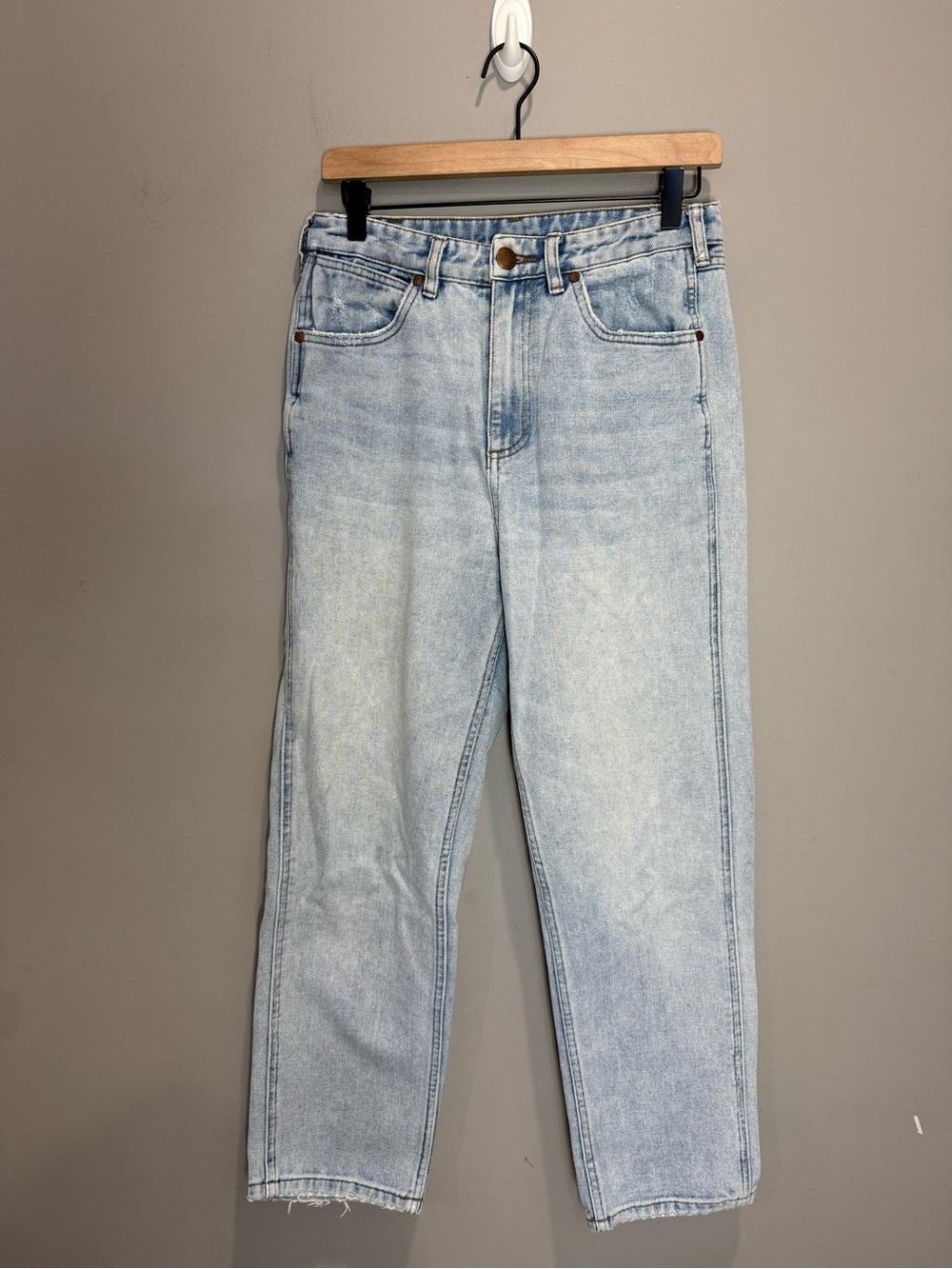 Billabong X Wrangler High Rise Light Wash Straight Leg Jeans Size 28